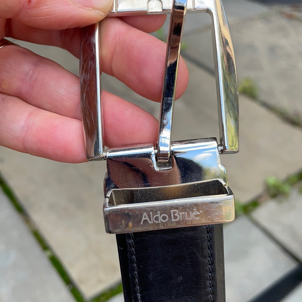 Black leather belt